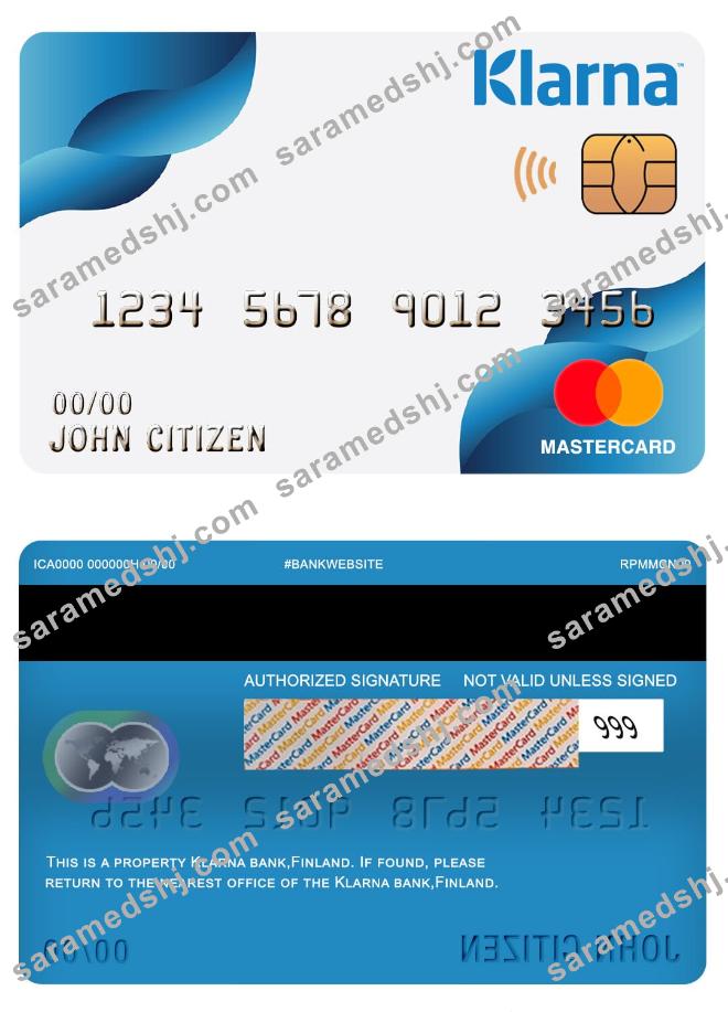Finland Klarna bank mastercard